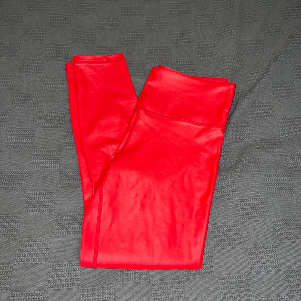 Zyia Red Metallic Light ‘n Tight Leggings